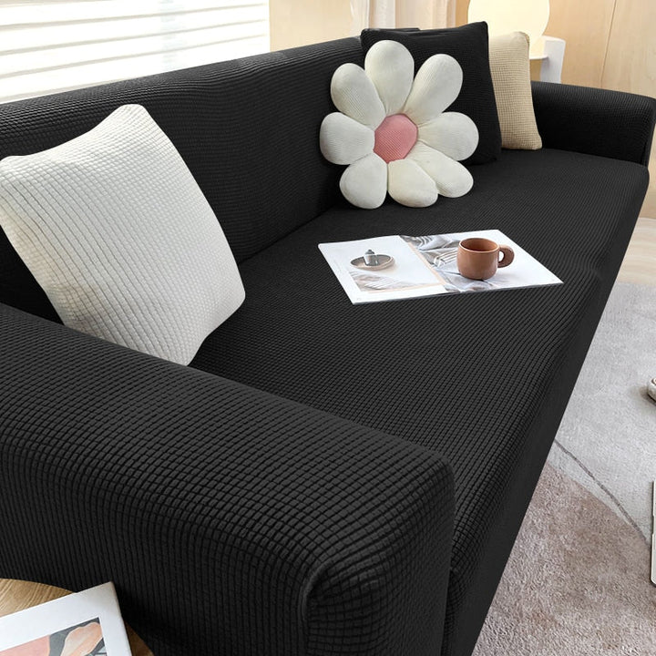 Texturerad Stretch Sofföverdrag | Halkfritt, Maskintvättbart &amp; Skyddande för 1-sits, 2-sits och 3-sits soffor