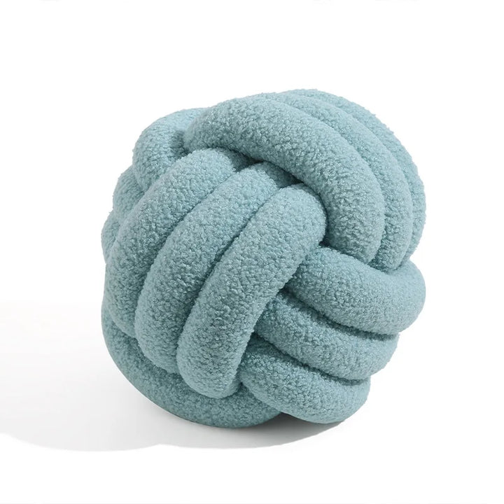 Kastkudde - Mysig - Handknuten Boll - Fårskinn