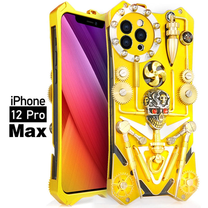 Mechanic Skull Cyberpunk Stil iPhone Fodral