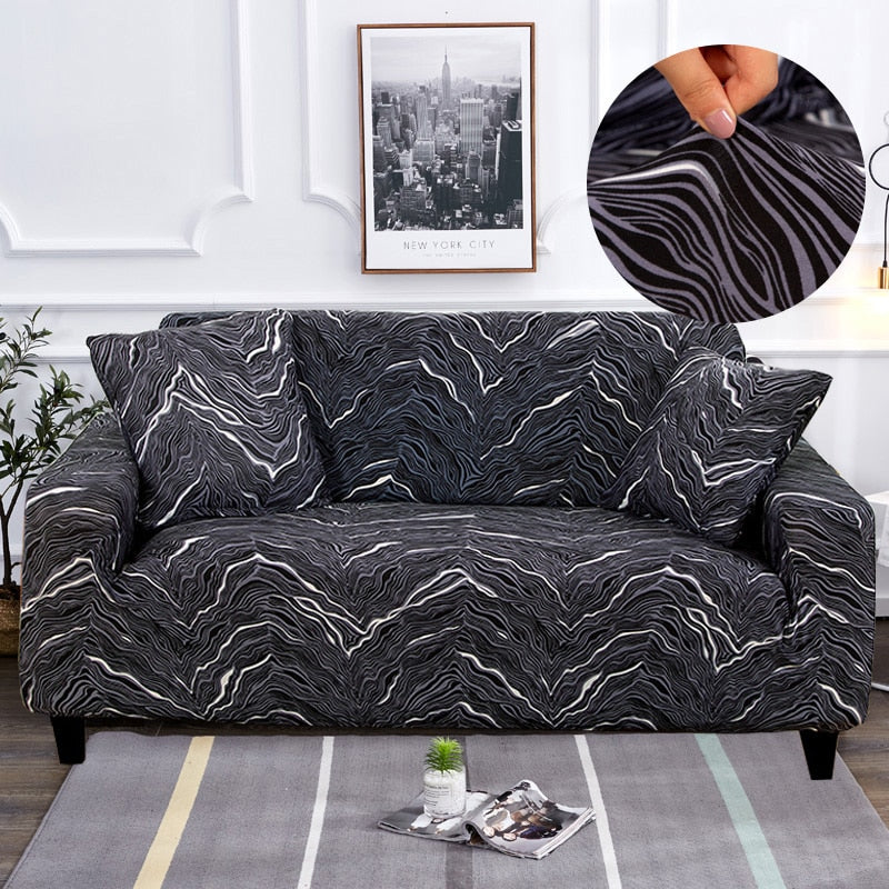 Modern halkfri färgglad elastisk sofföverdrag