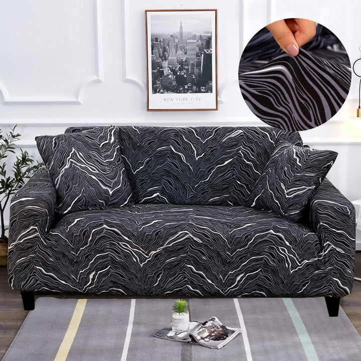 Modern halkfri färgglad elastisk sofföverdrag