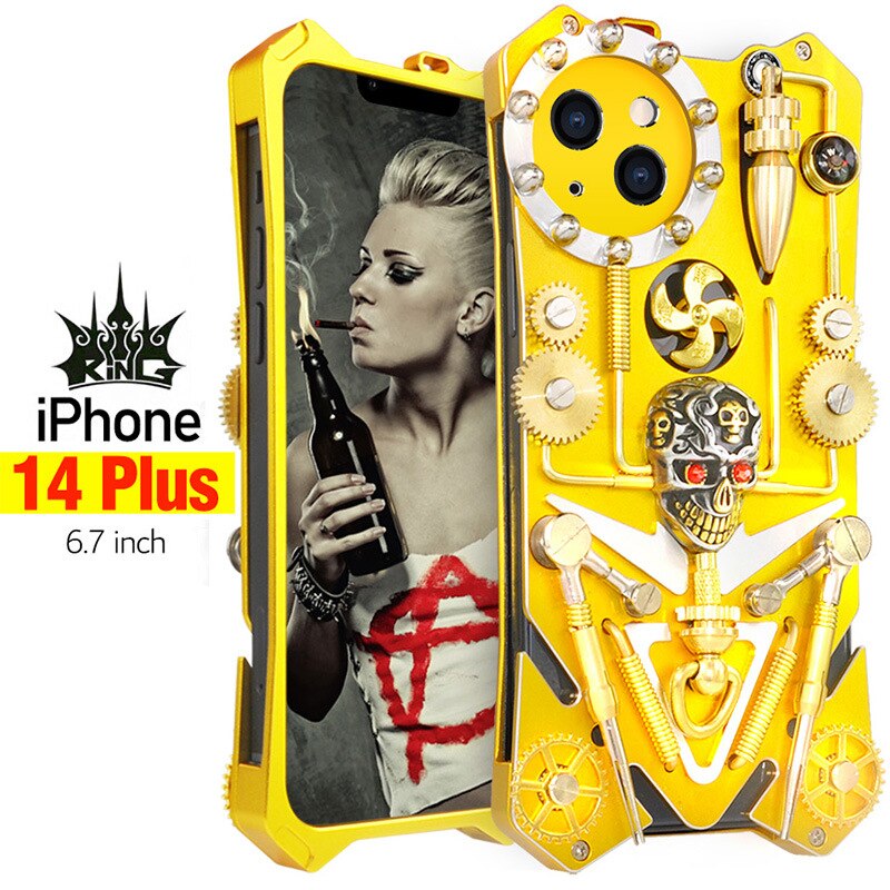 Mechanic Skull Cyberpunk Stil iPhone-fodral