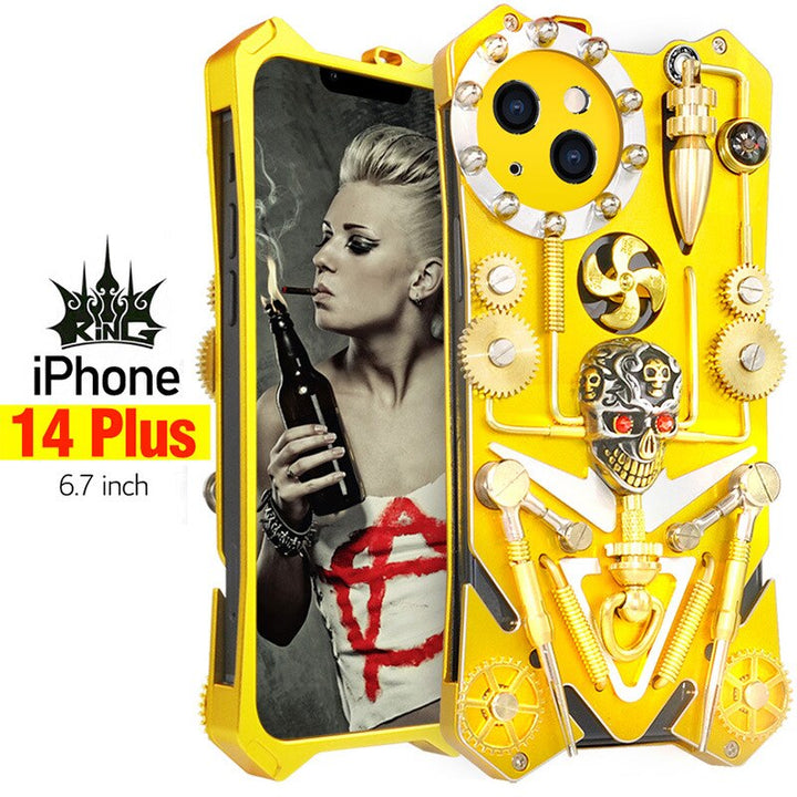 Mechanic Skull Cyberpunk Stil iPhone Fodral