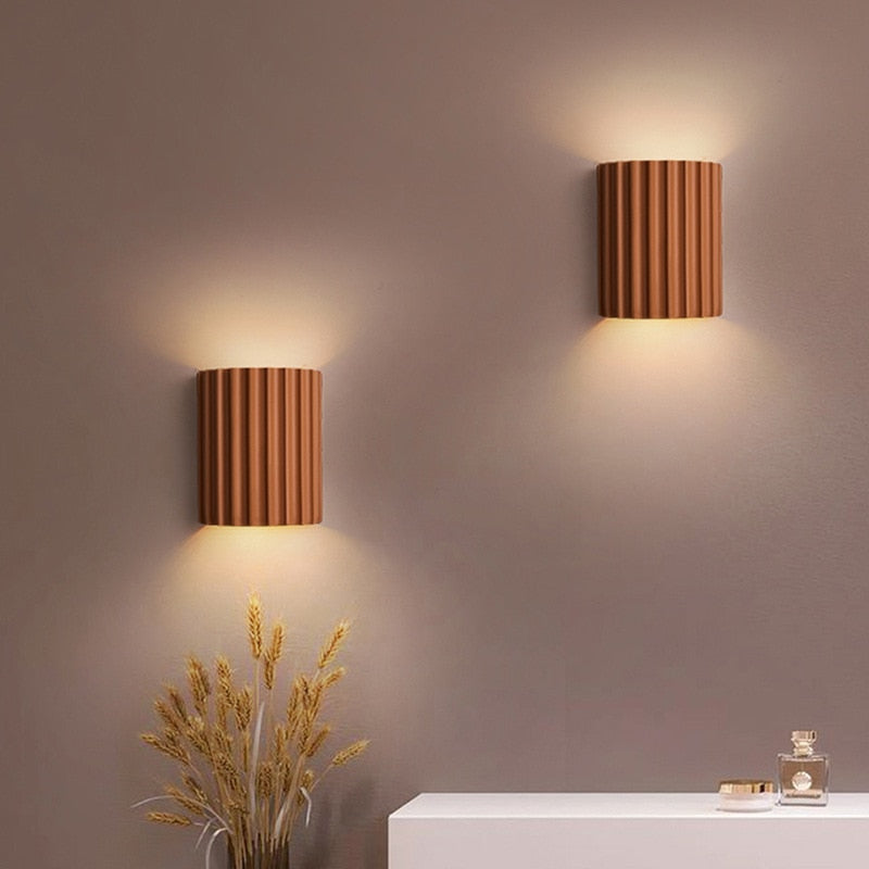 Fällbar färg Resin LED Vägglampa