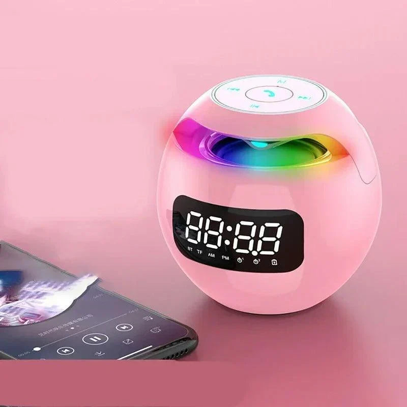 Ball Speaker Alarm Clock | Bluetooth 5.0 | LED Nattljus | 2200 mAh Batteri
