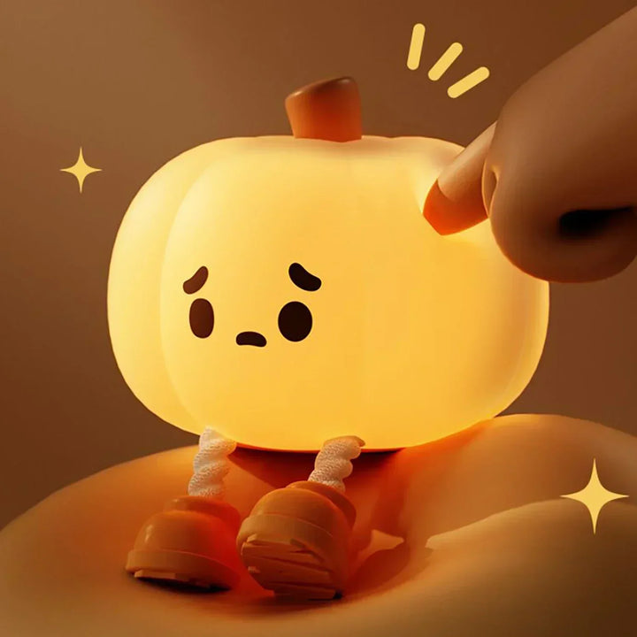 GlowPumpkin Lampa - Atmosfärisk Nattlampa med Varmt Sken