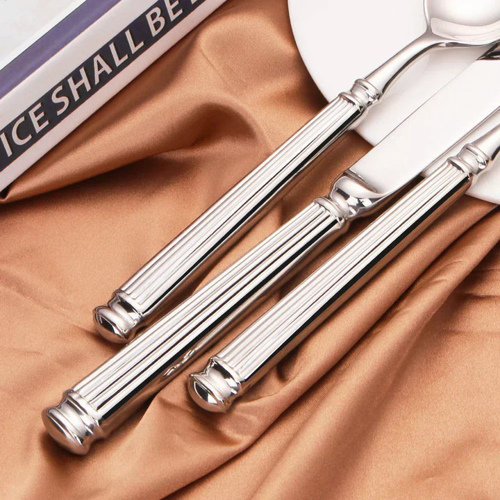 Premium bestickset i rostfritt stål – 304 spegelpolerat silverbestick för vardags- och formell middag