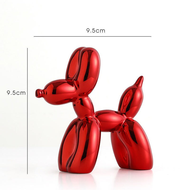 Ballonghund Skulptur, Ballongkonst Staty, Mini Samlarfigur, Heminredning, Resin Figur, Skrivbordsaccessoarer, Rumsdekoration