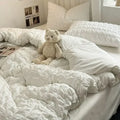 ChicParis | Seersucker Sängkläder Set – Lätt, Mjuk & Elegant Fransk Stil Duvet Täcke Set