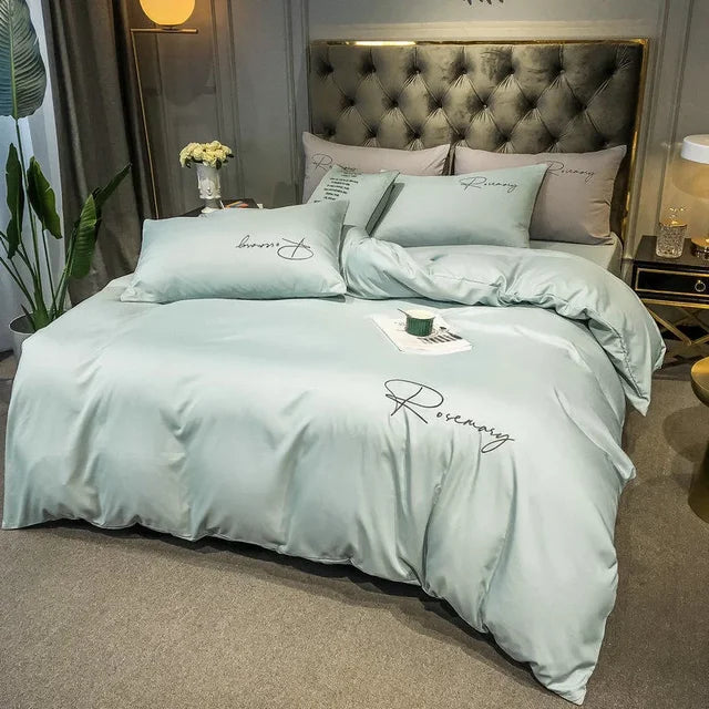 EmbroiLux Sängkläder - Elegant lyxigt täcköverdrag med broderidesign