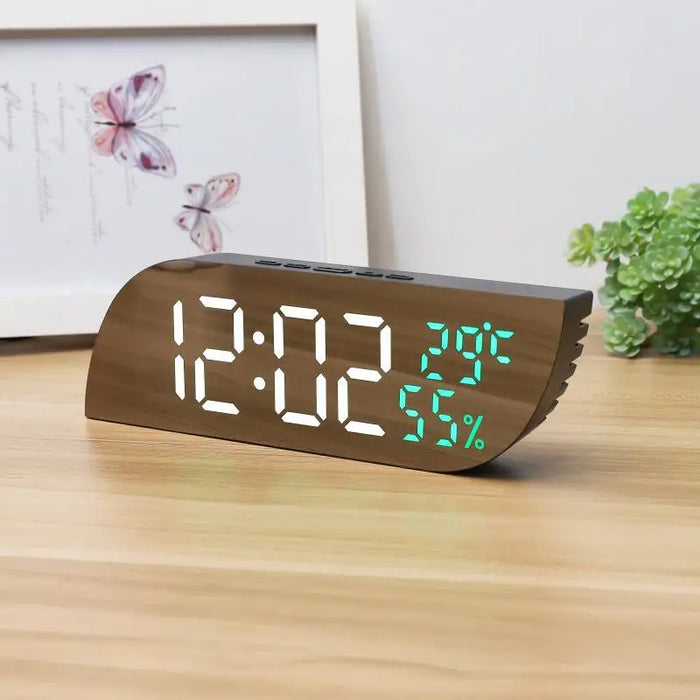 LED Digital Väckarklocka med Dubbel Display & Obegränsad Snooze