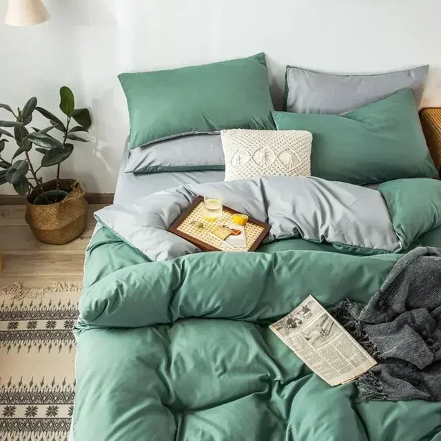Vändbar Sängkläder Set, Mjuk och Andningsbar för Modern Komfort |