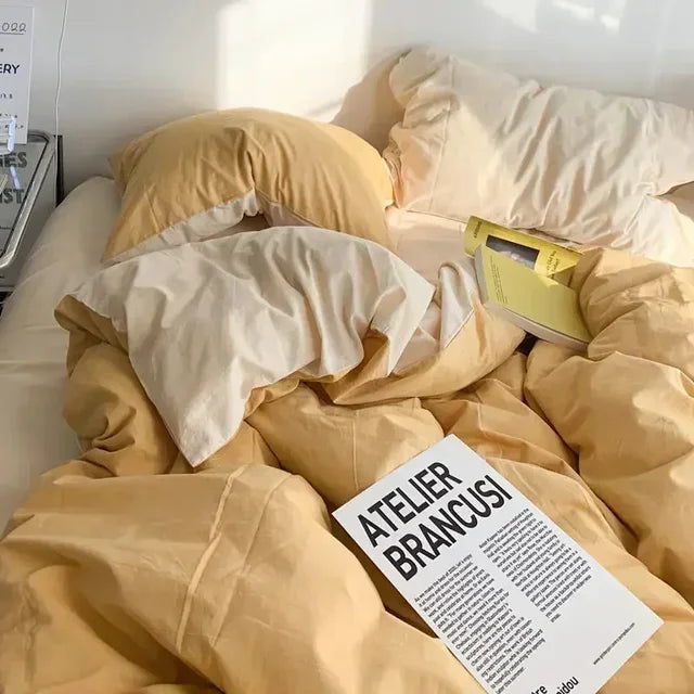 Vändbar Sängkläder Set, Mjuk och Andningsbar för Modern Komfort |