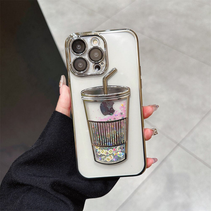 Glitter Star Drink Cup iPhone-fodral