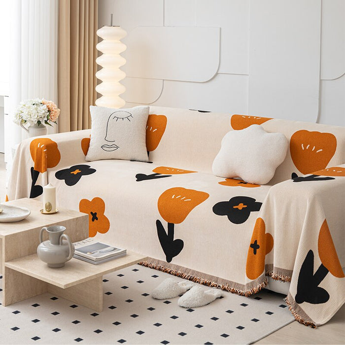 Blommig Blomma Halkfri Modern Sofföverdrag