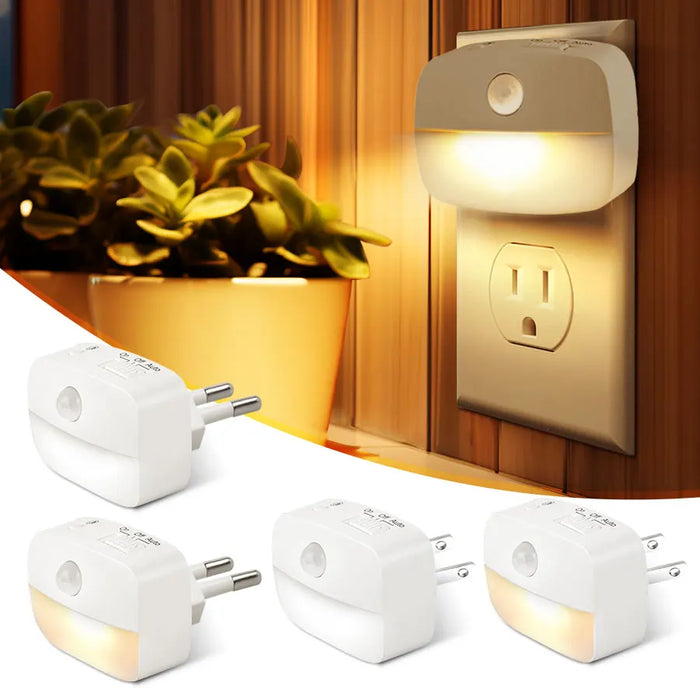 LumoSense LED Nattlampa | Med Rörelse- & Ljus Sensor | Dimbar & Energibesparande | Varm Vit & Kall Vit
