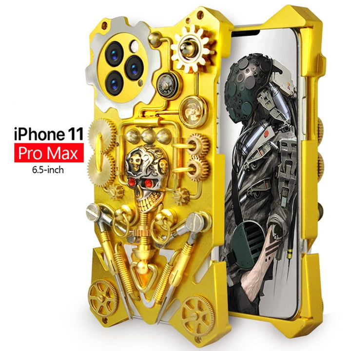 Mechanic Skull Cyberpunk Stil iPhone-fodral