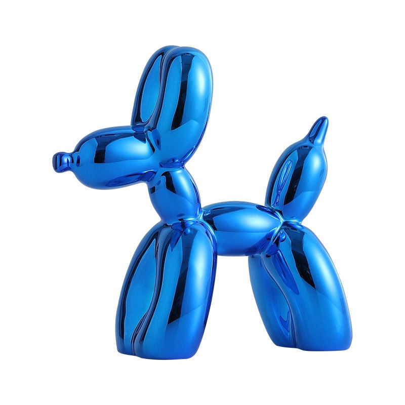 Ballonghund Skulptur, Ballongkonst Staty, Mini Samlarfigur, Heminredning, Resinkonst, Skrivbordstillbehör, Rumsdekoration