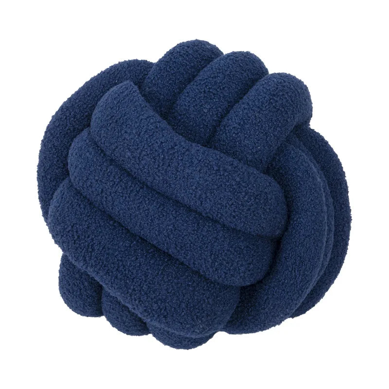 Kasta Kudde - Mysig - Handknuten Boll - Fårskinn
