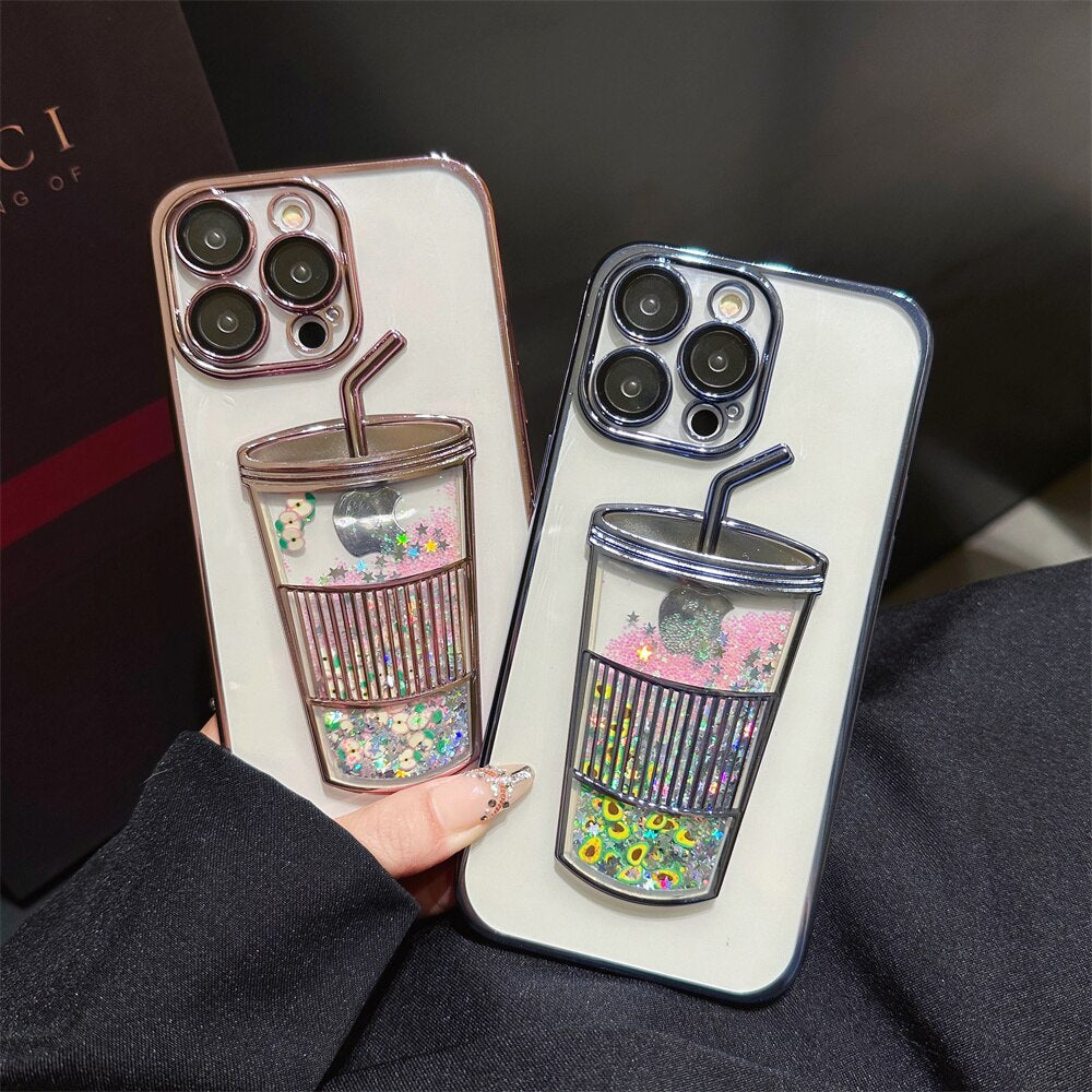 Glitter Stjärna Drinkmugg iPhone Fodral