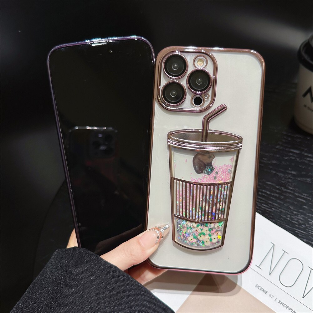 Glitter Stjärna Drinkmugg iPhone Fodral