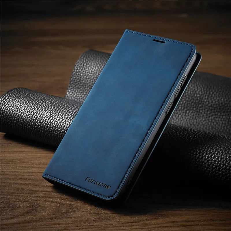 iPhone-fodral: Magnetisk läderväska för stiligt skydd