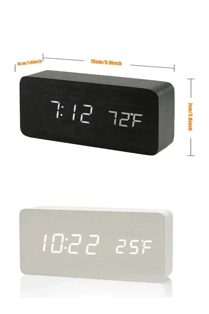 Trä LED Digital Klocka