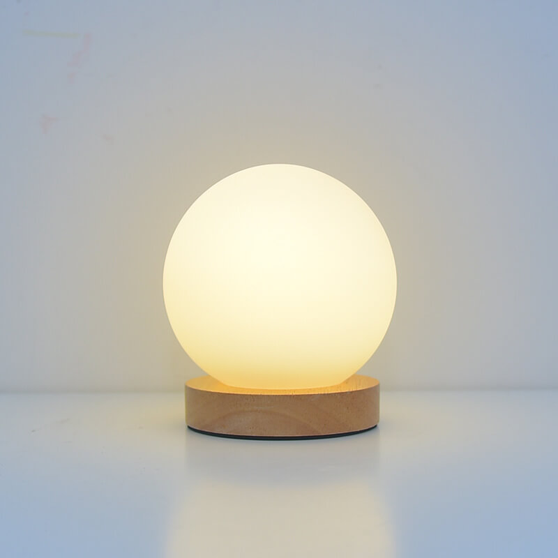 Modern Minimalistisk Rund USB Uppladdningsbar LED Nattlampa Bordslampa