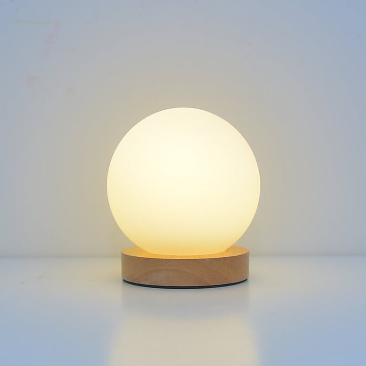 Modern Minimalistisk Rund USB Uppladdningsbar LED Nattlampa Bordslampa
