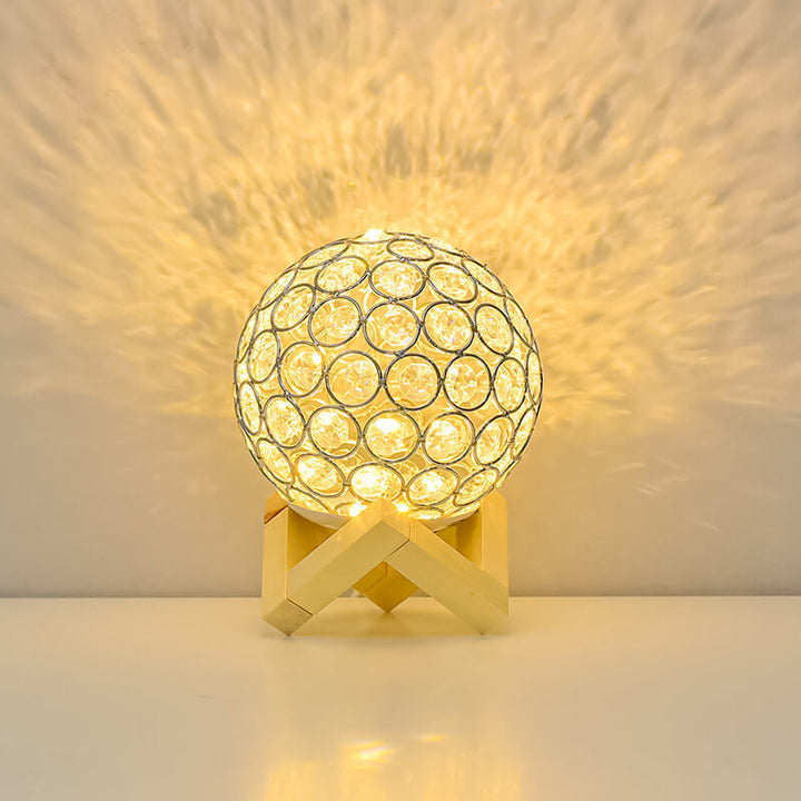 Modern Minimalistisk Rund USB Uppladdningsbar LED Nattlampa Bordslampa