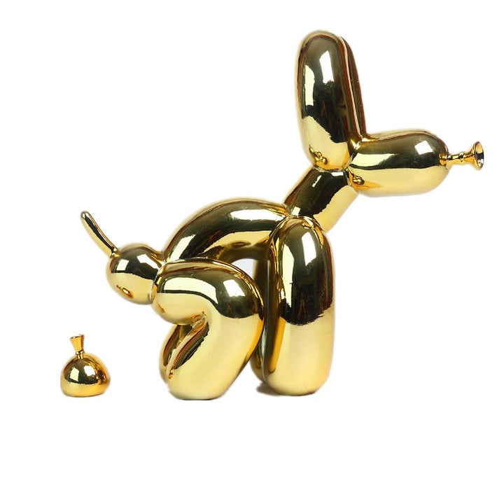 Ballonghund Skulptur, Ballongkonst Staty, Mini Samlarfigur, Heminredning, Resin Figur, Skrivbordsaccessoarer, Rumsdekoration