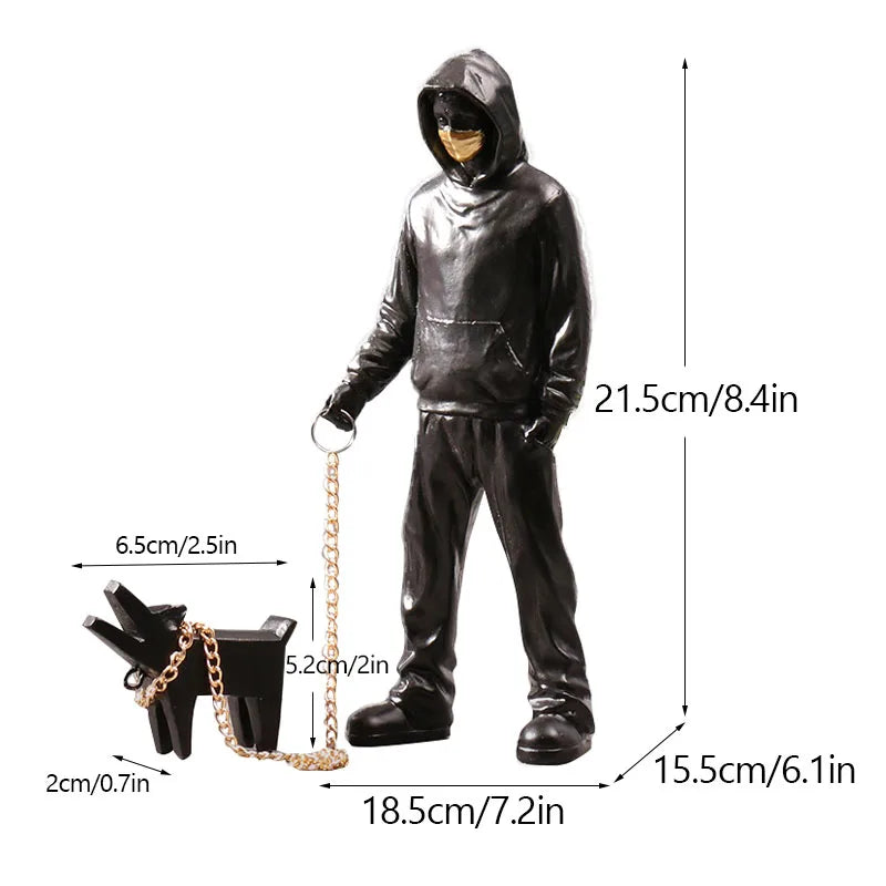 Dropshipping Banksy Skulptur Samling Blomsterkastare Staty Popkonst Modern Ballongflicka Figur Kontor Hem Dekoration