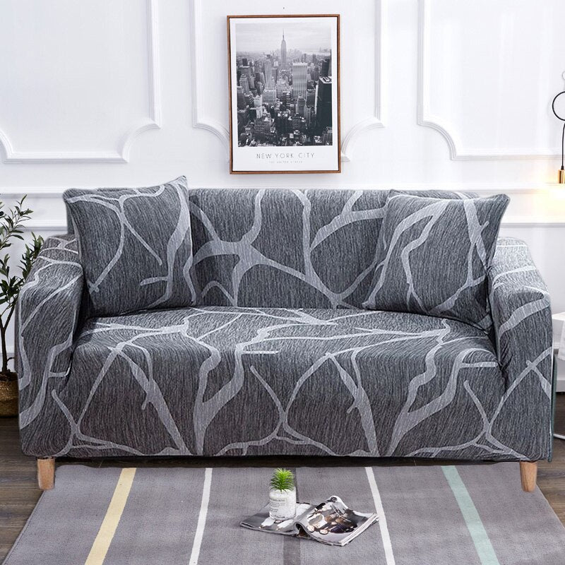 Modern halkfri färgglad elastisk sofföverdrag