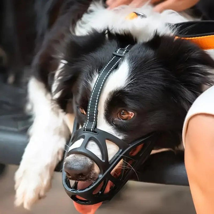 SafeBark Hundmuzzle – Effektiv Anti-Bett och Anti-Bark Lösning, Andningsbar och Bekväm |