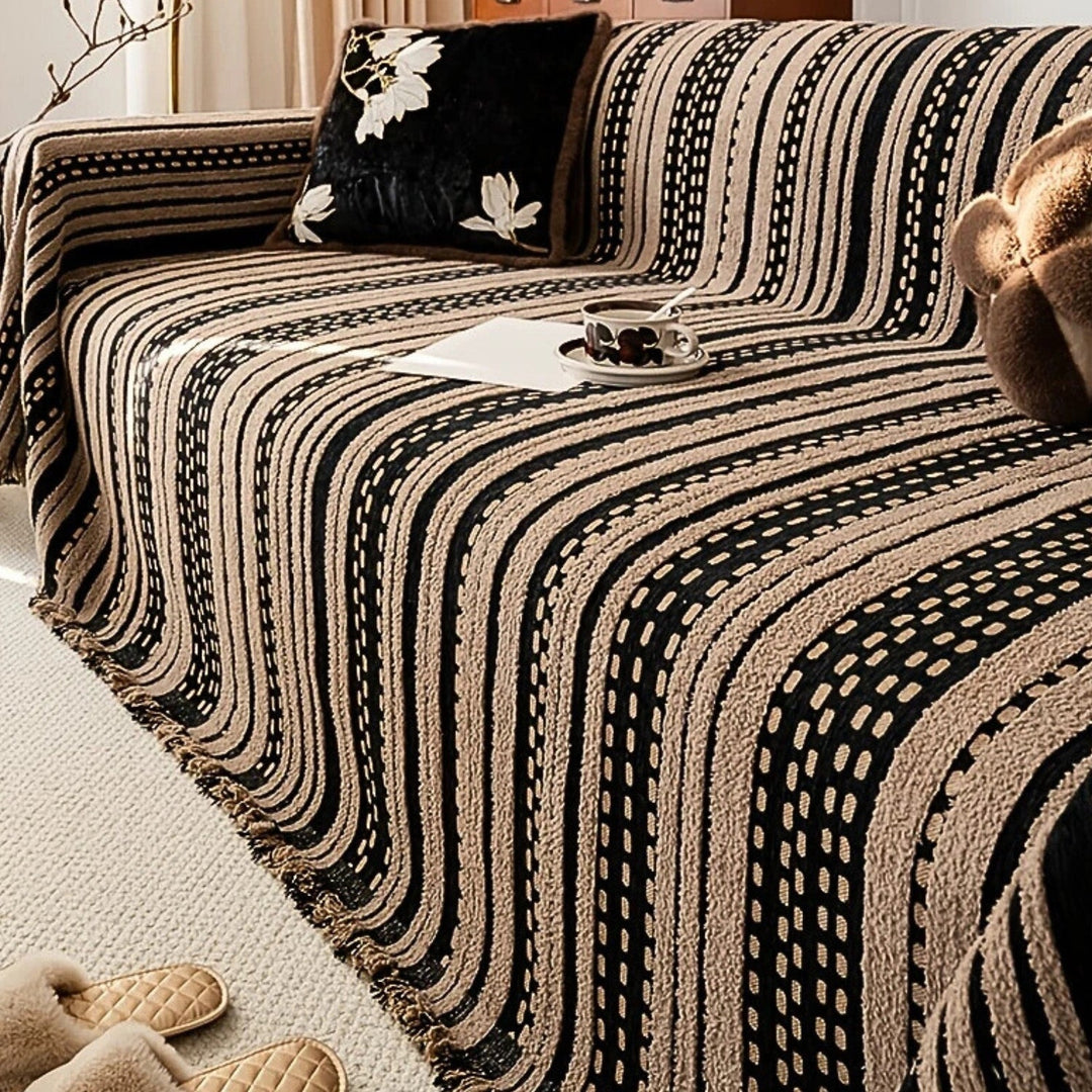 Sahara Style Plush Boho Sofföverdrag Filt