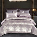Chic Satin Jacquard Duvet Cover för Lyxigt Sovrum