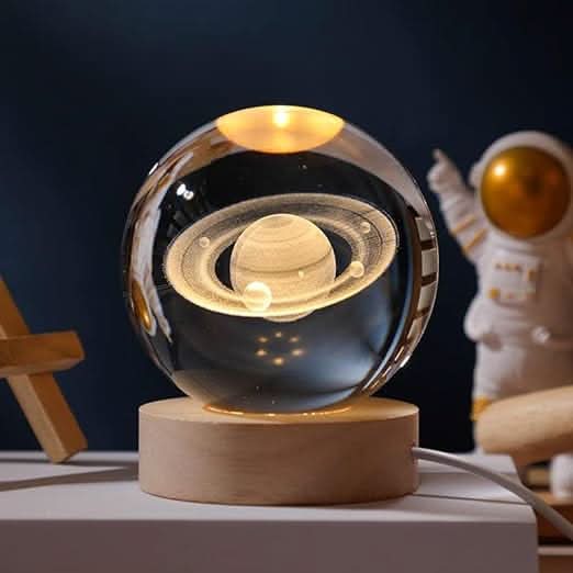 Luminös Kristallkula LED Nattlampa Dekor