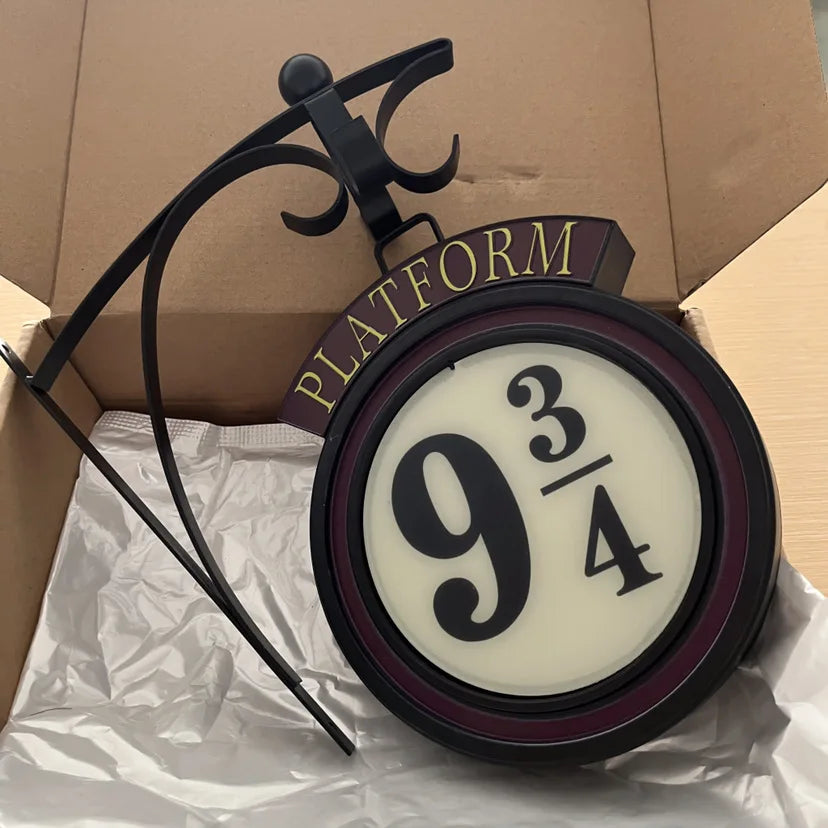 Harry Potter 9 3/4 Figur Nattlampa LED Magiska Vägglampor Plattform Hogwarts 3D Lampa Harrys Rumsinredning Barns Födelsedagspresent