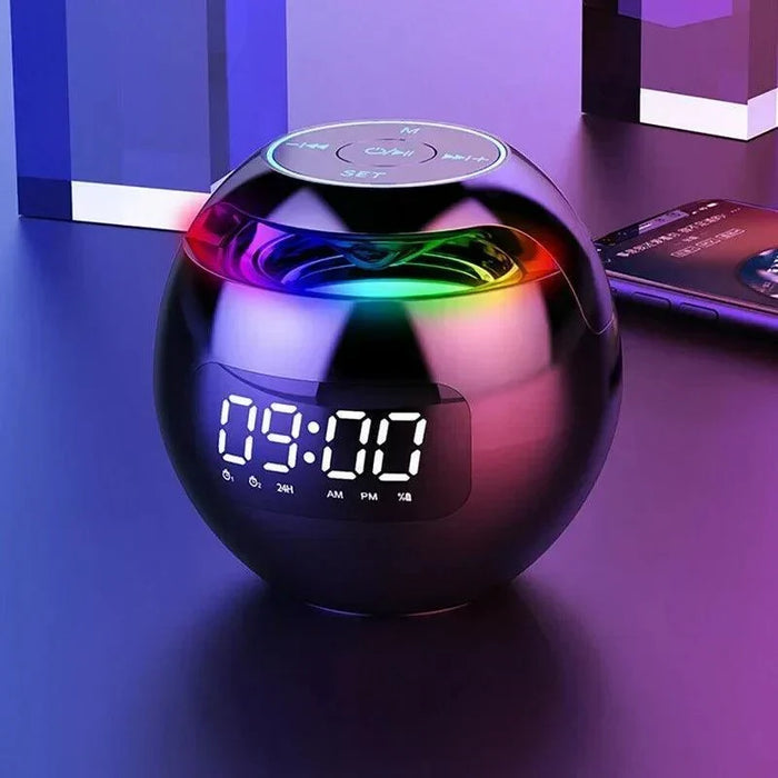 Ball Speaker Alarm Clock | Bluetooth 5.0 | LED Nattljus | 2200 mAh Batteri