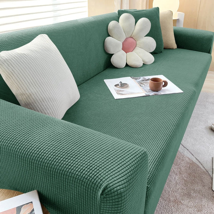 Texturerad Stretch Sofföverdrag | Halkfritt, Maskintvättbart &amp; Skyddande för 1-sits, 2-sits och 3-sits soffor