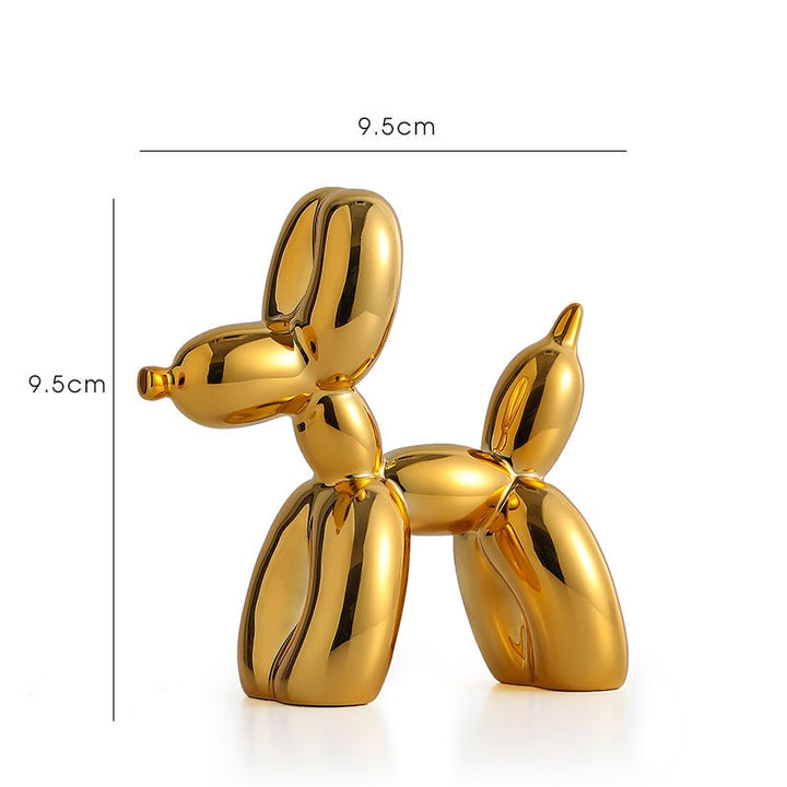 Ballonghund Skulptur, Ballongkonst Staty, Mini Samlarfigur, Heminredning, Resin Figur, Skrivbordsaccessoarer, Rumsdekoration