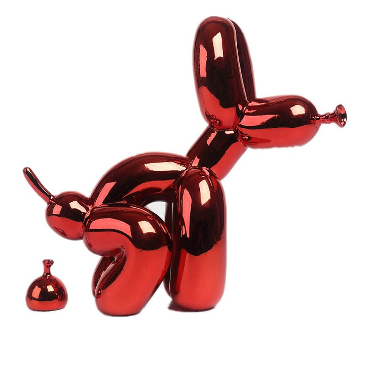 Ballonghund Skulptur, Ballongkonst Staty, Mini Samlarfigur, Heminredning, Resin Figur, Skrivbordsaccessoarer, Rumsdekoration