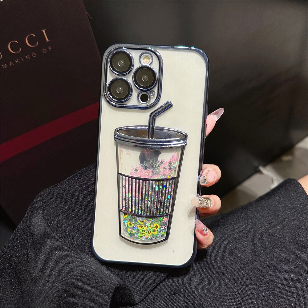 Glitter Stjärna Drinkmugg iPhone Fodral