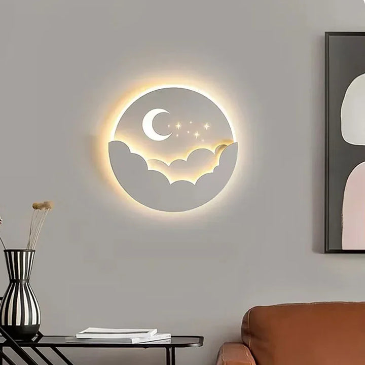 Magisk LED Vägglampa – Måne &amp; Stjärnor Nattlampa