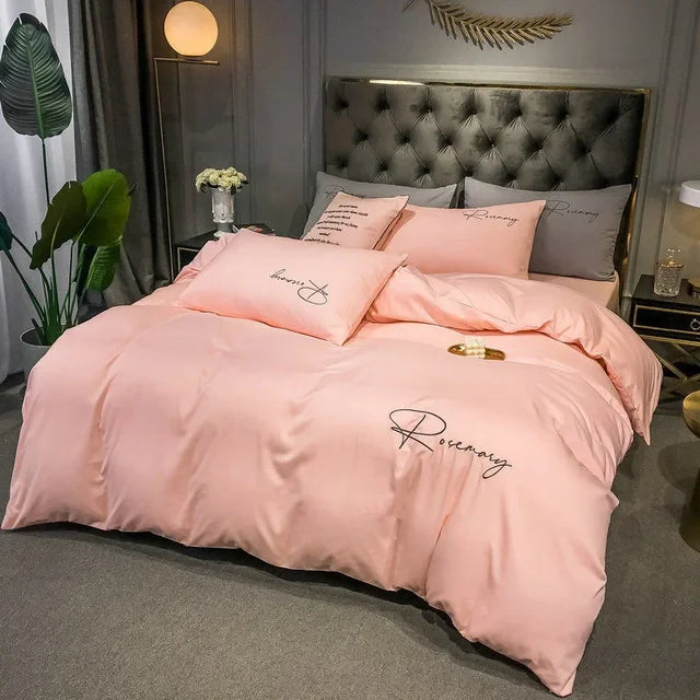 EmbroiLux Sängkläder - Elegant lyxigt täcköverdrag med broderidesign