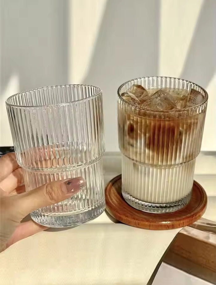 6-delade ribbade glas