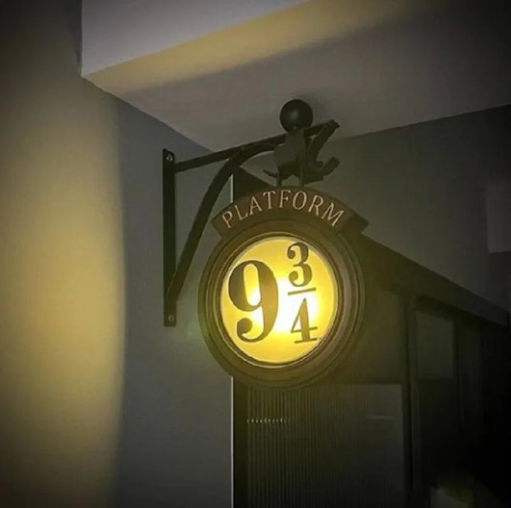Harry Potter 9 3/4 Figur Nattlamp LED Magiska Vägglampor Plattform Hogwarts 3D Lampa Harrys Rumsdekoration Barns Födelsedagspresent