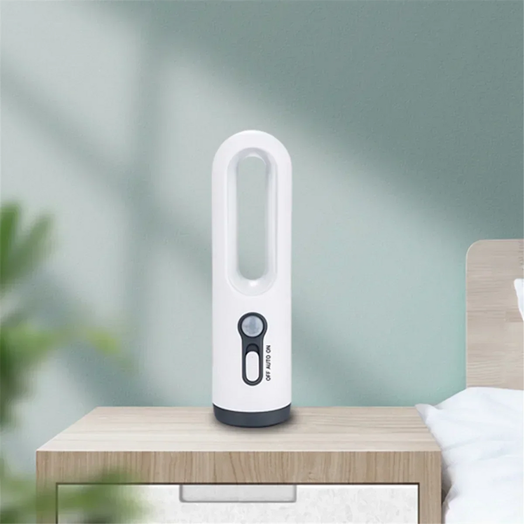 LED-nattljus med rörelsesensor | 2-i-1 nattljus &amp; ficklampa | Uppladdningsbart &amp; nödbelysning | Skymningssensor