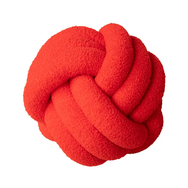 Kasta Kudde - Mysig - Handknuten Boll - Fårskinn