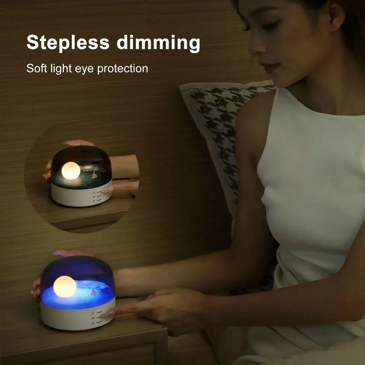 3D Mystisk Måne LED Nattljus Högtalare
